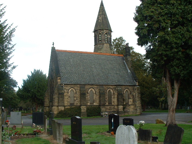 One of three mortuary chapels at Southern Cemetery, England